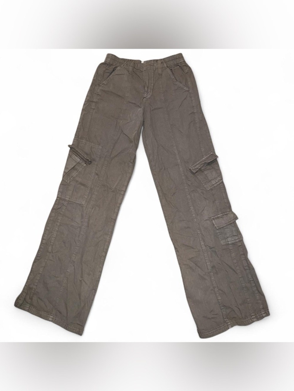 BDG Olive Cargo Pants with Multiple Utility Pockets